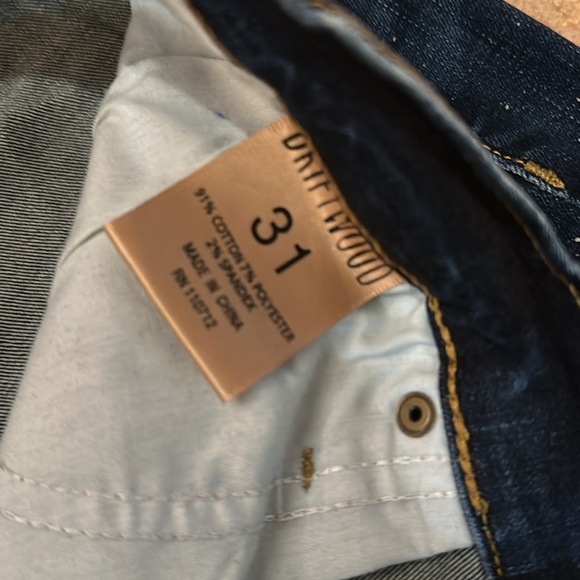 DRIFTWOOD Colette cuffed embroidered straight crop jeans Size 31 - Picture 5 of 5